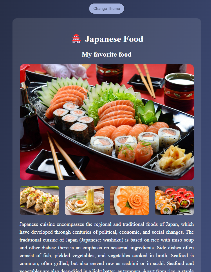 Japanese Food Project Preview